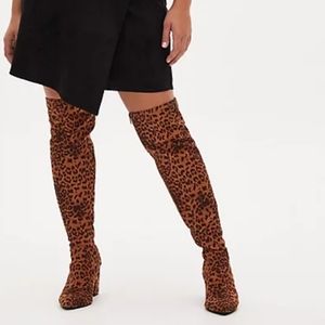 Wide calf over the knee boot